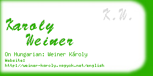 karoly weiner business card